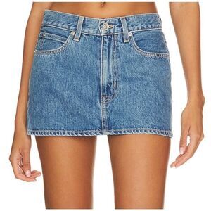 SLVRLAKE Low Rise Micro Mini Denim Skirt
